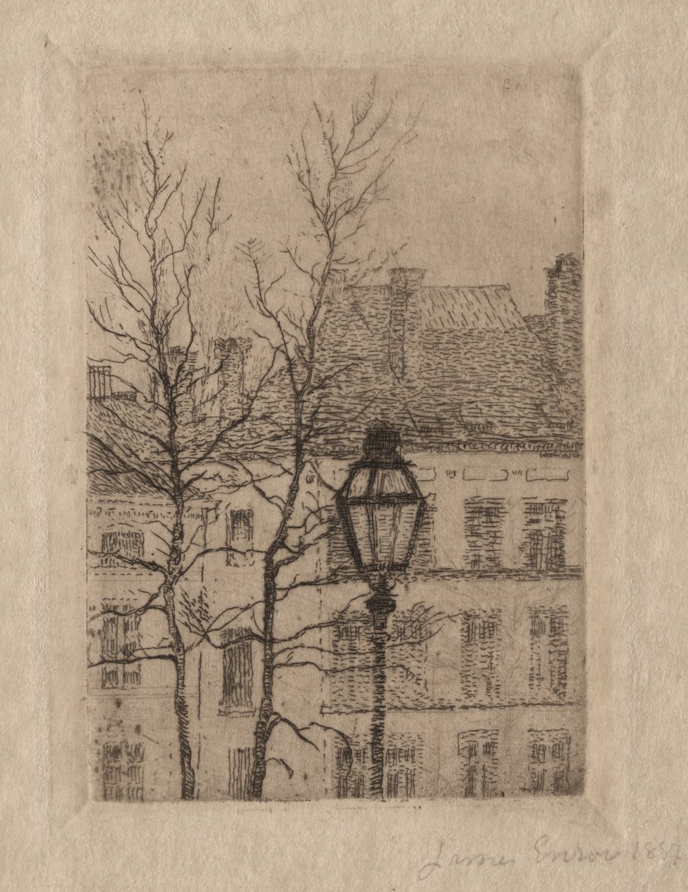 Die Straßenlaterne von James Ensor