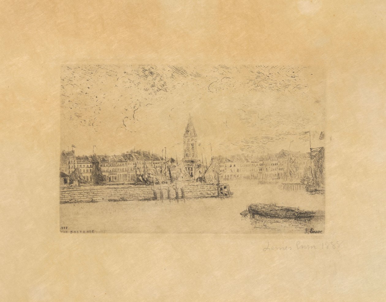 Blick auf Ostende im Osten von James Ensor