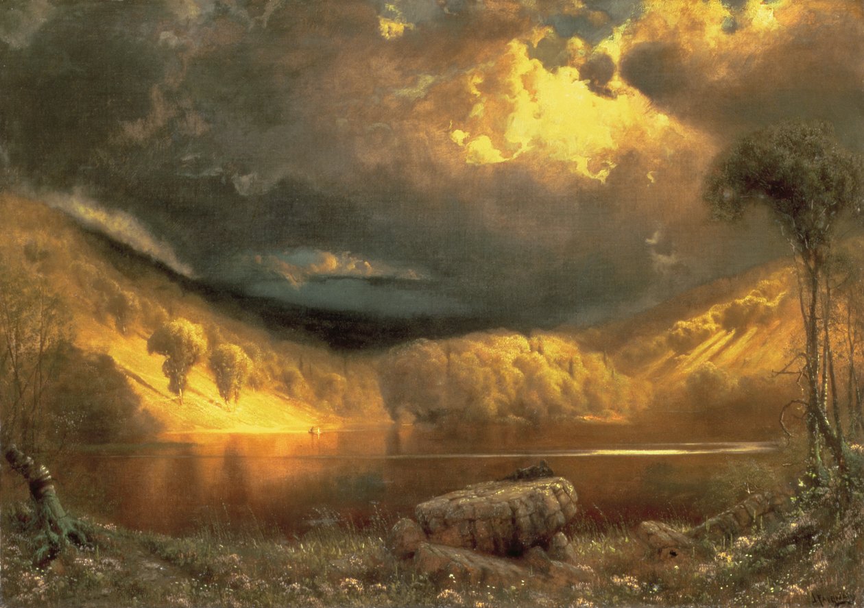 Stürmischer Himmel über Echo Lake, Weiße Berge von James Fairman