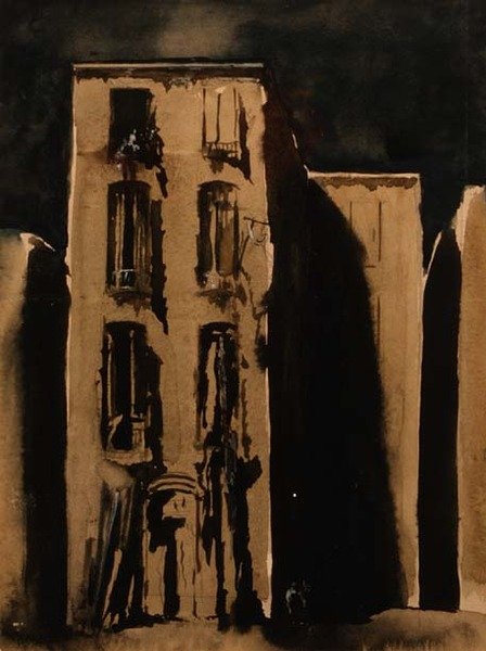 Das Elendsviertel, ca. 1911 von James Ferrier Pryde