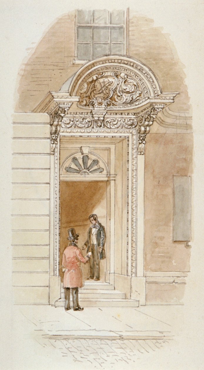 Ansicht der Tür von Nr. 4 Mincing Lane, City of London, 1840 von James Findlay