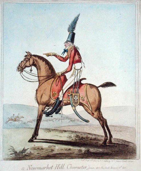 Ein Newmarket-Hügel-Charakter von James Gillray