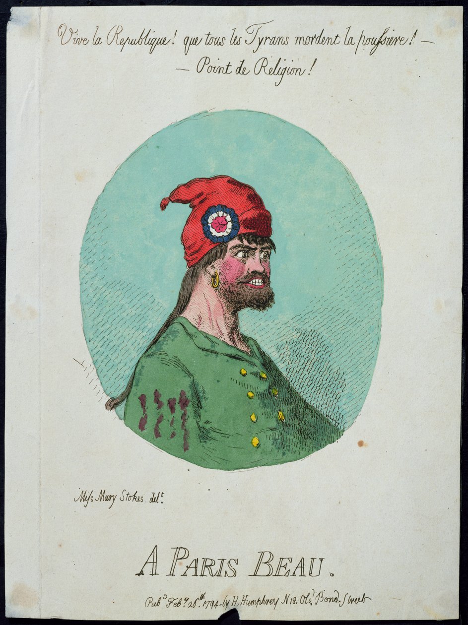 Ein Pariser Beau, veröffentlicht von Hannah Humphrey 1794 von James Gillray