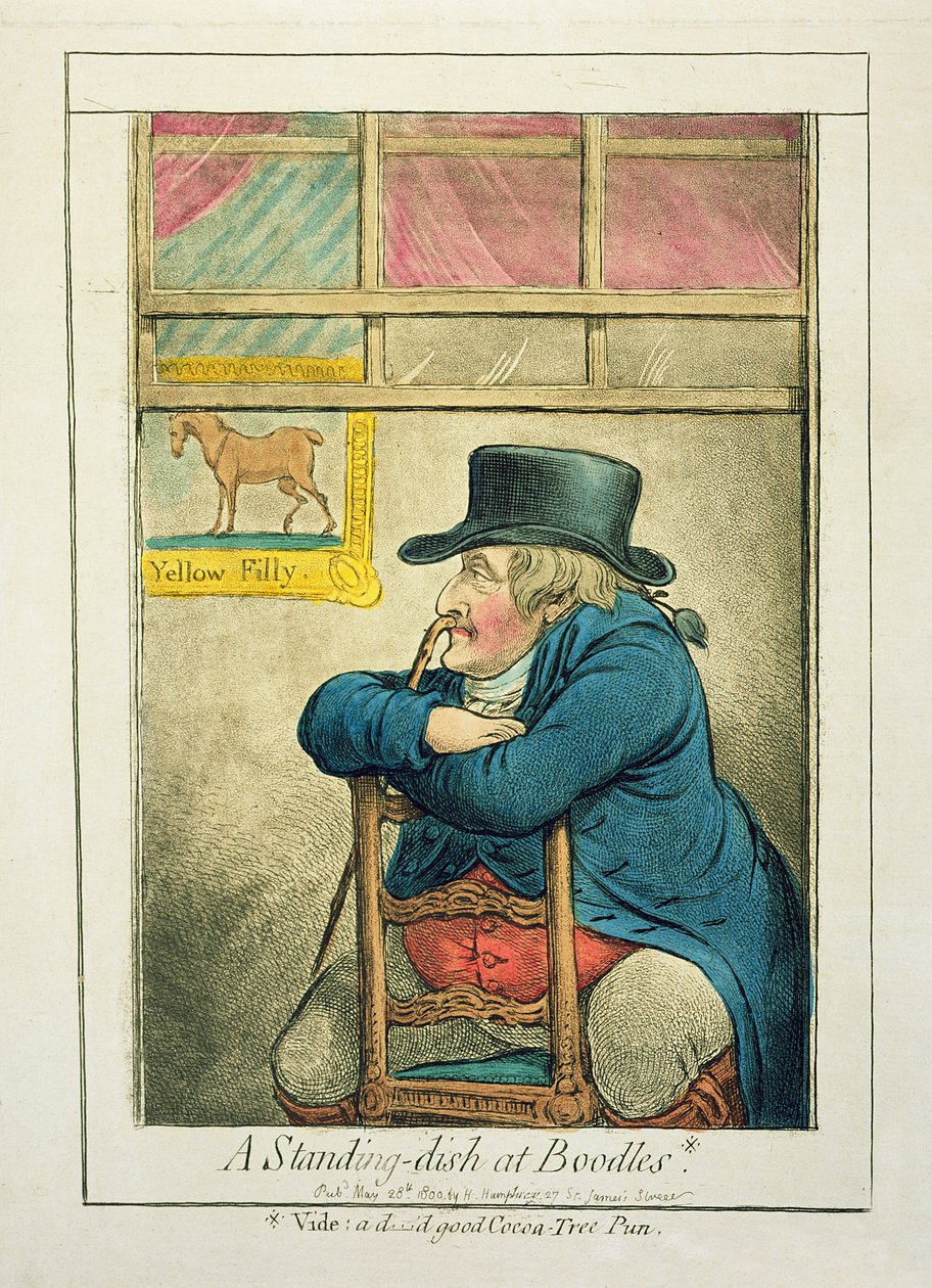 Ein Stehgericht bei Boodles, veröffentlicht von Hannah Humphrey, 1800 von James Gillray