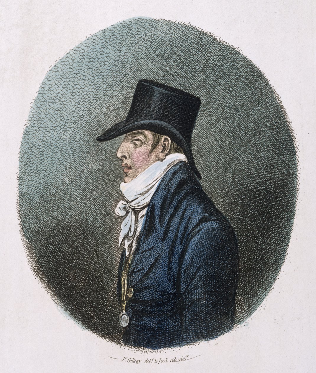 Ein Porträt, veröffentlicht von Hannah Humphrey im Jahr 1799 von James Gillray