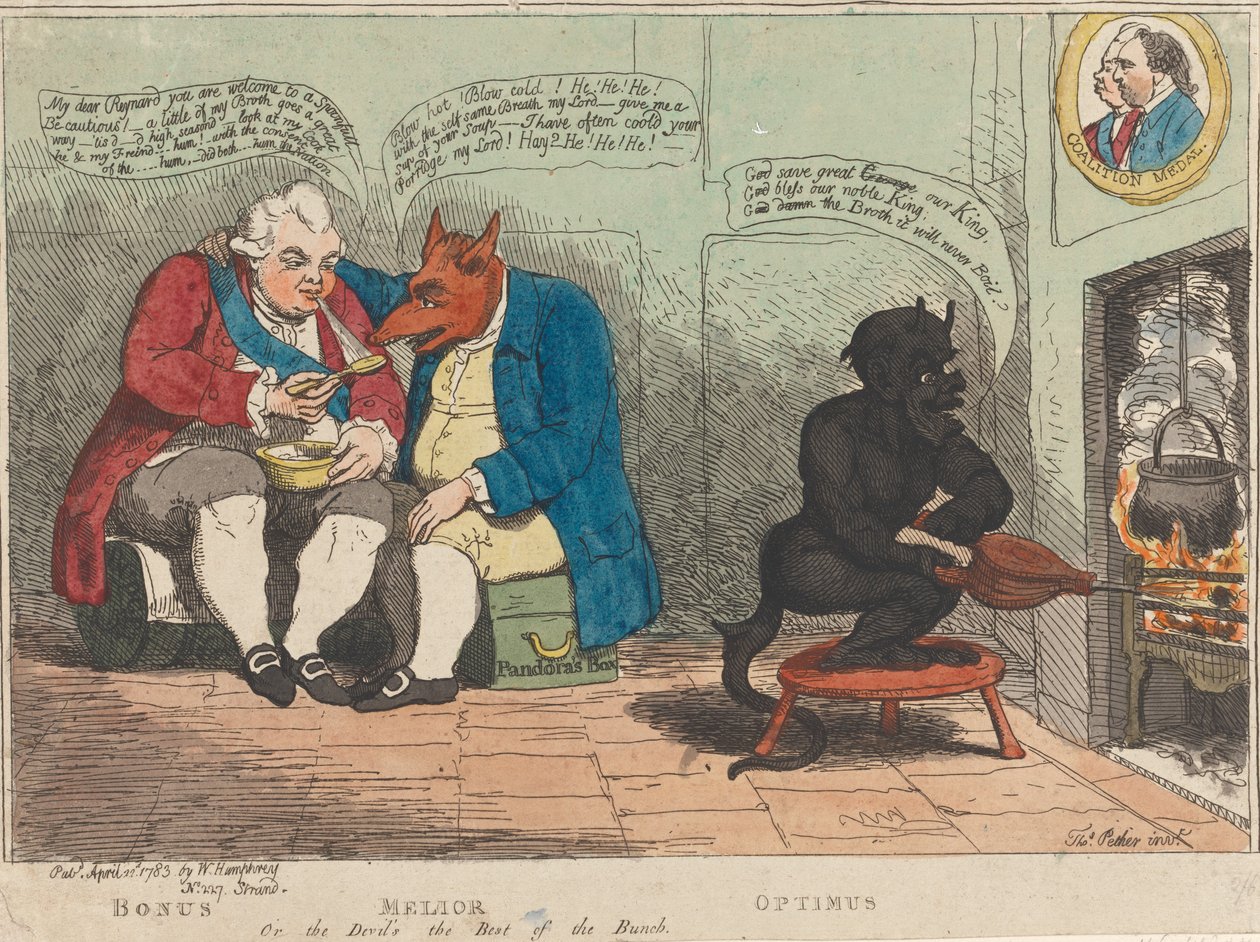 Bonus - Melior - Optimus, oder der Teufel ist der Beste der Gruppe von James Gillray