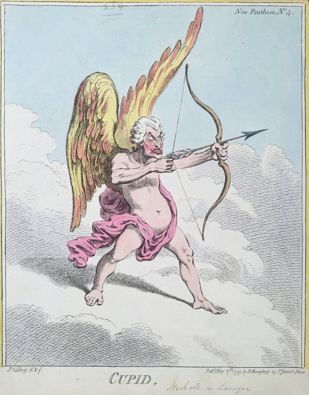 Amor, veröffentlicht von Hannah Humphrey in 1799 von James Gillray