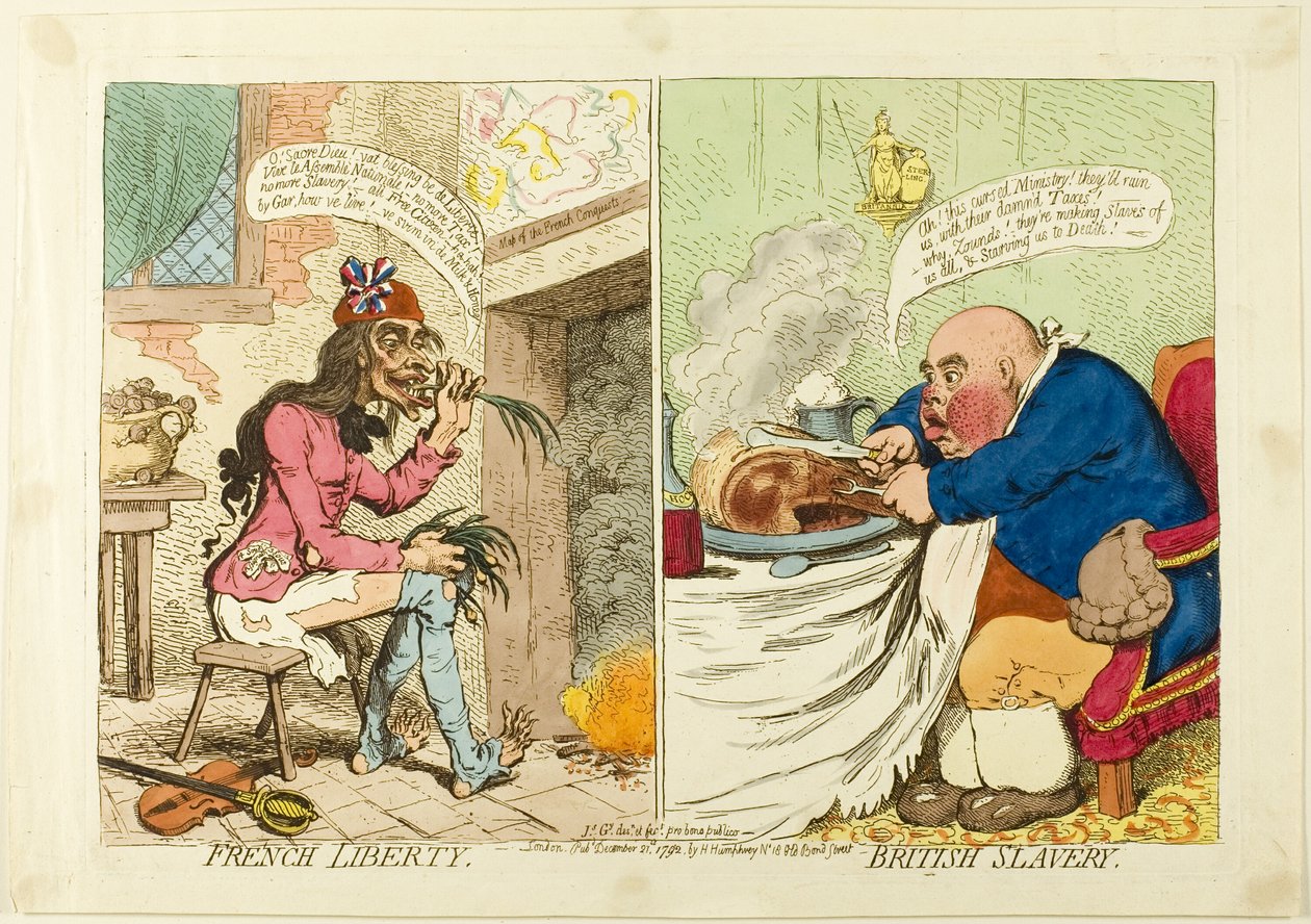 Französische Freiheit, britische Sklaverei von James Gillray