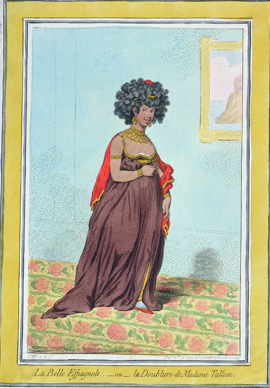 Die schöne Spanierin, oder La Doublure de Madame Tallien (1773-1835) veröffentlicht von Hannah Humphrey 1796 von James Gillray