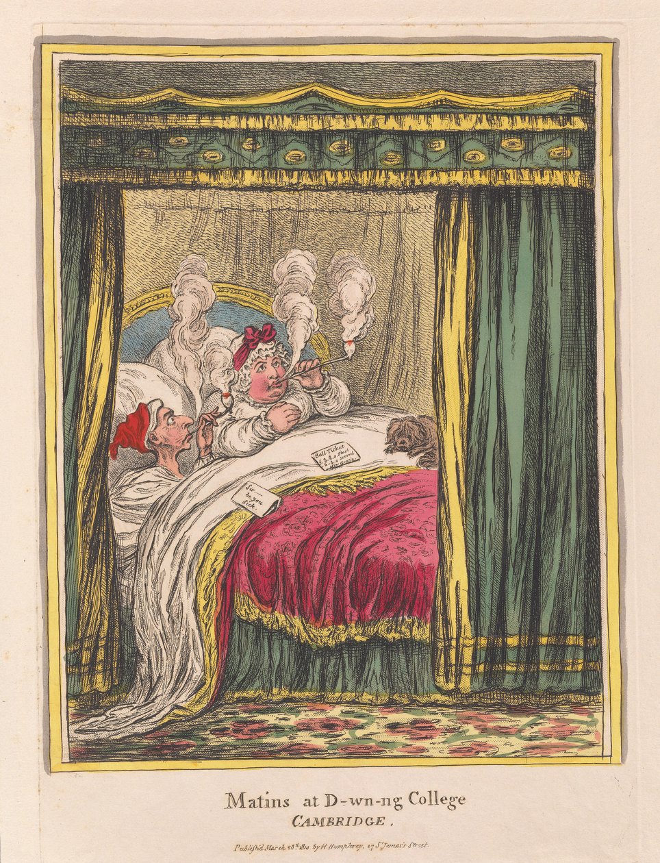 Matins am Downing College, Cambridge von James Gillray