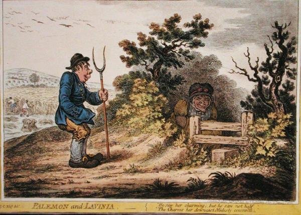 Palemon und Lavinia, veröffentlicht von Hannah Humphrey 1805 von James Gillray