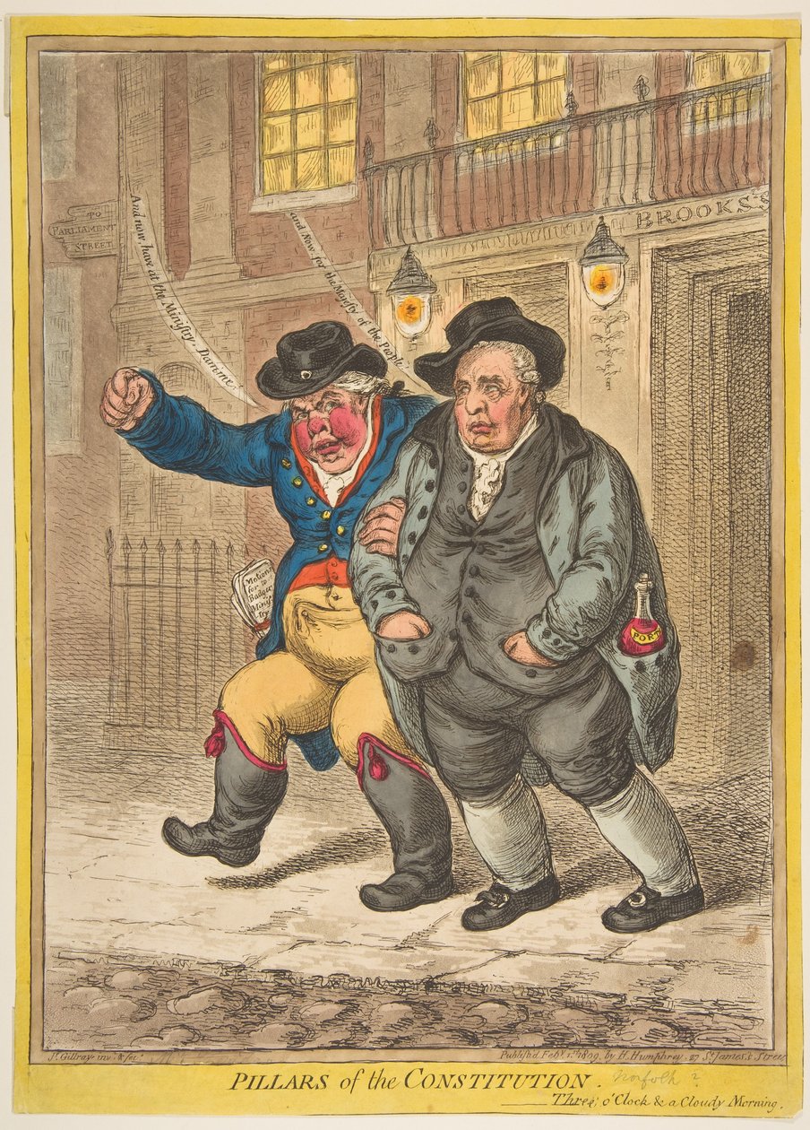 Säulen der Verfassung, 1. Februar 1809 von James Gillray