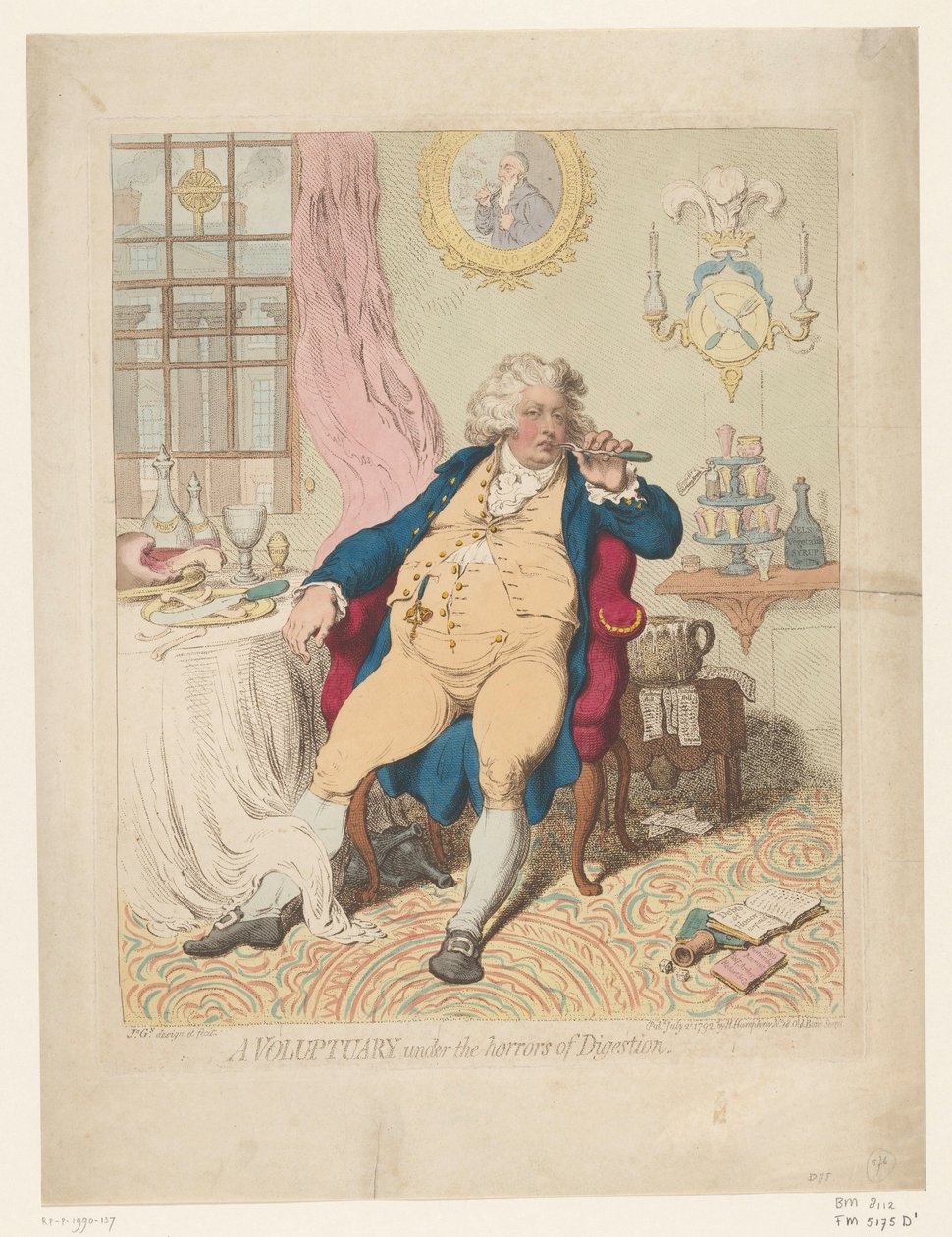 Karikatur auf George IV, 1792 von James Gillray