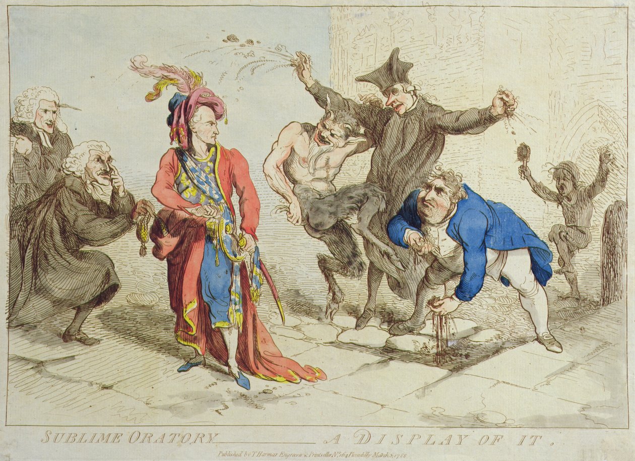 Erhabene Rede: Eine Darstellung davon von James Gillray