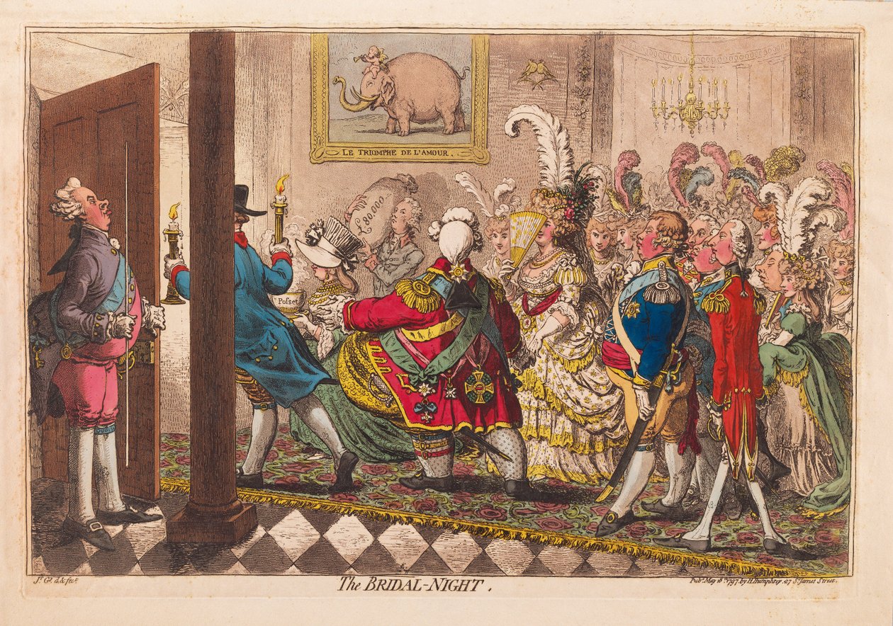 Die Hochzeitsnacht, veröffentlicht 1797 von James Gillray
