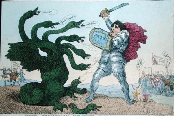 Der Champion des Volkes, veröffentlicht von William Humphrey von James Gillray