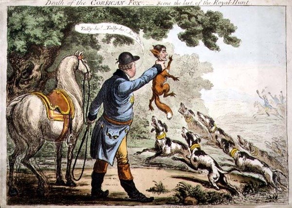 Der Tod des korsischen Fuchses von James Gillray