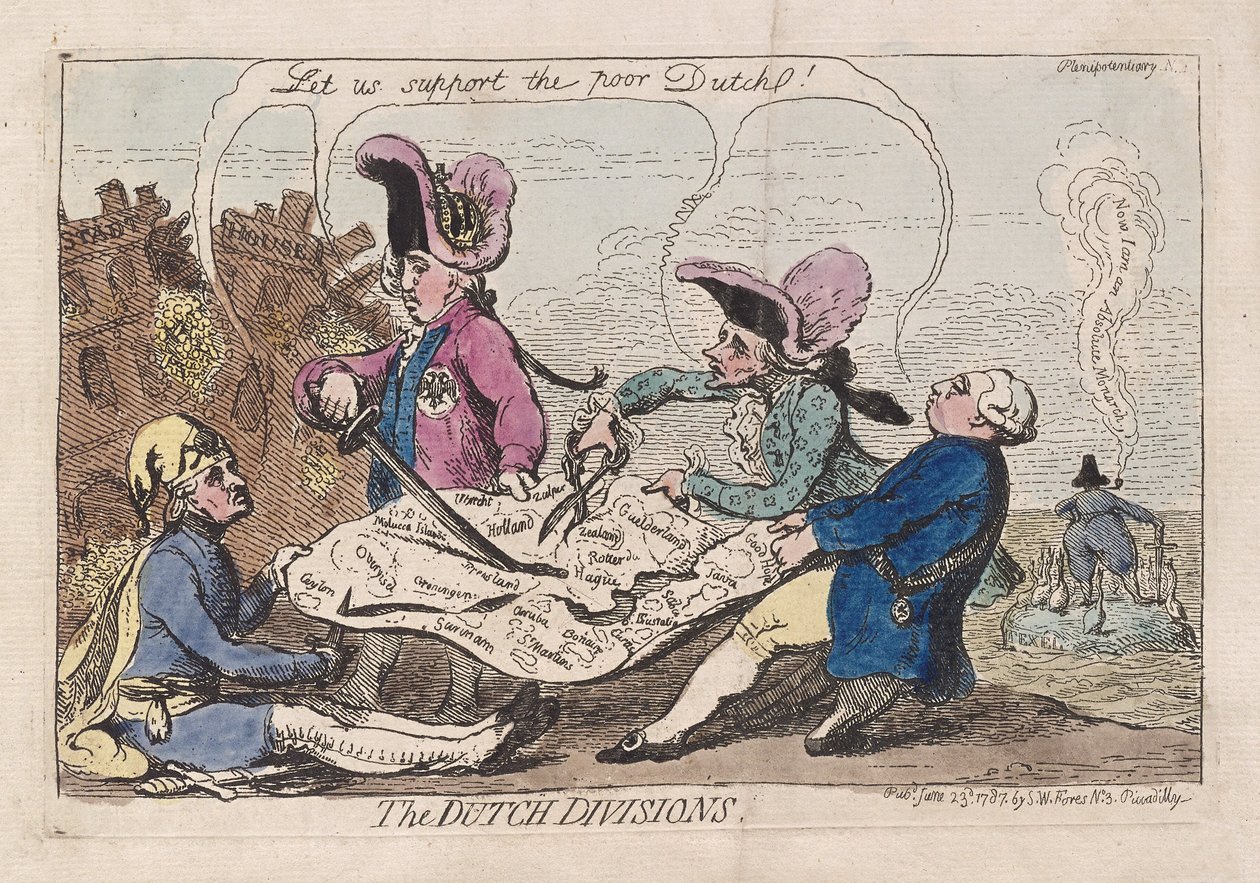 Die niederländischen Divisionen, veröffentlicht 1787 von James Gillray