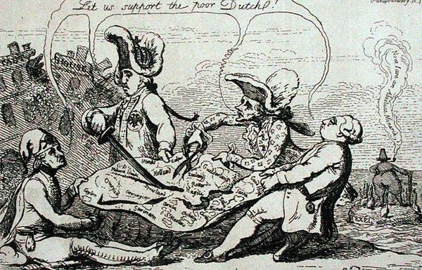 Die niederländischen Divisionen, veröffentlicht von S.W. Fores 1787 von James Gillray