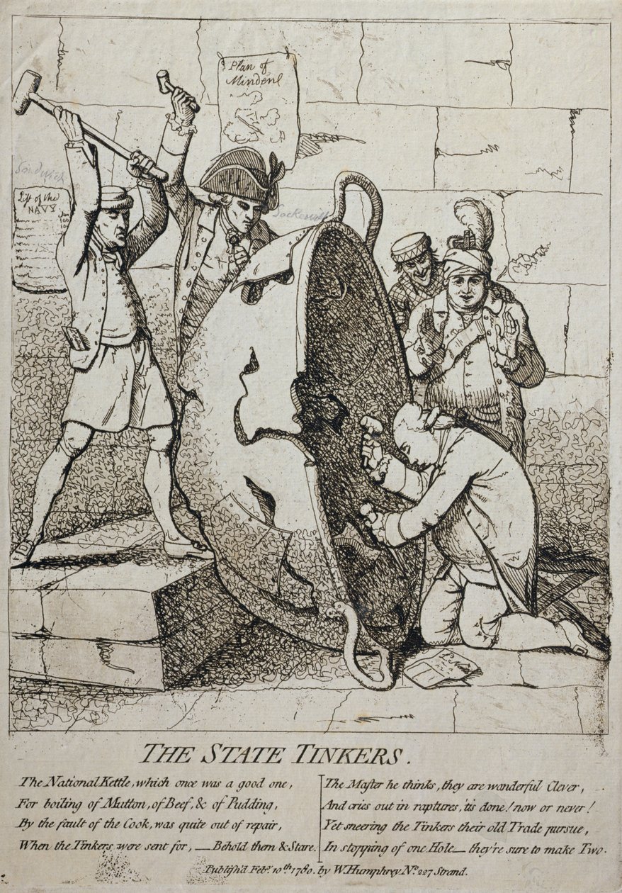 Die Staatstinker, veröffentlicht von William Humphrey im Jahr 1780 von James Gillray