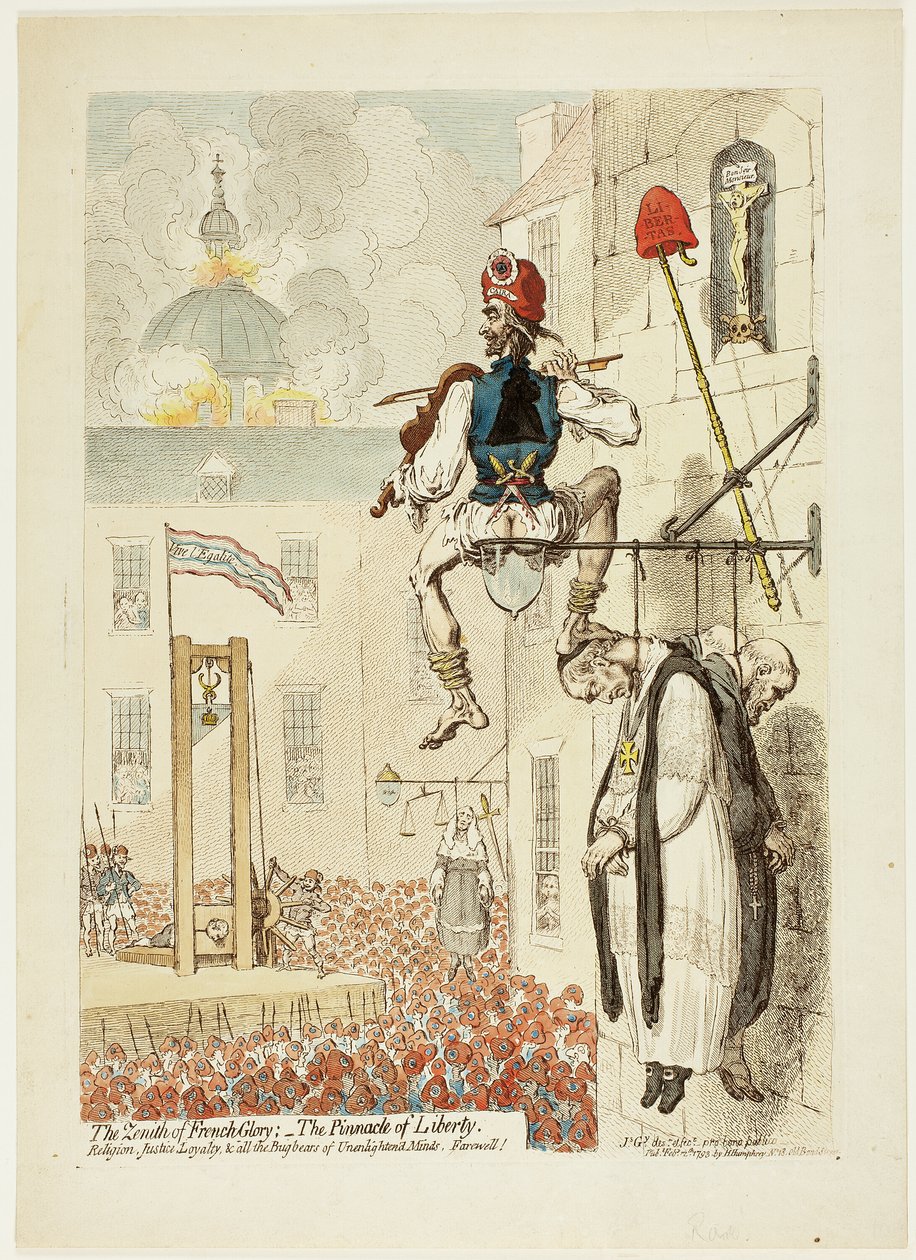 Der Zenith des französischen Ruhms; Der Gipfel der Freiheit von James Gillray