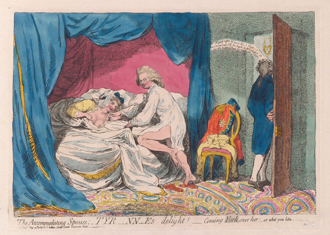 Der entgegenkommende Ehepartner; Tyrannenfreude! - York über sie kommen; - oder was du willst von James Gillray
