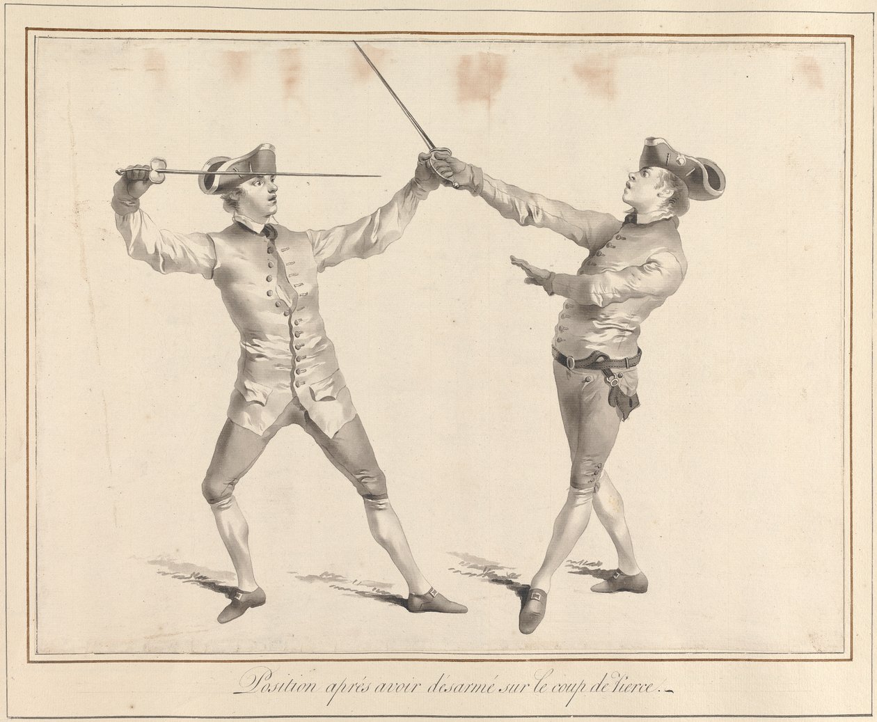 Position nach dem Entwaffnen im Tierce-Stoß von James Gwin