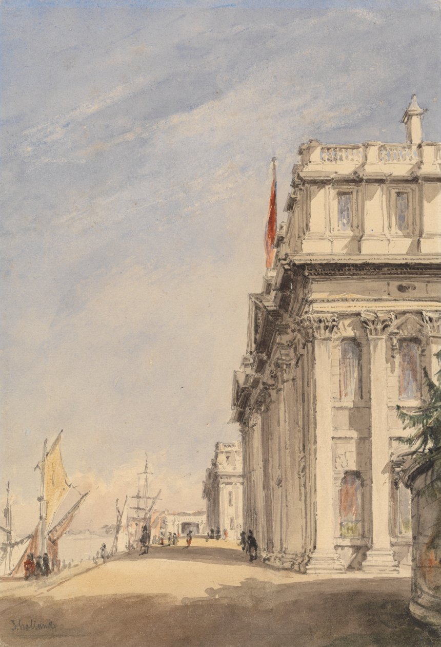 Die Fassade des Royal Naval College, Greenwich von James Holland