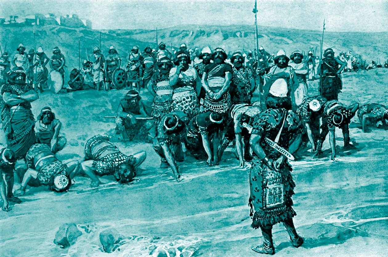Gideon wählt die Dreihundert von Tissot - Bibel von James Jacques Joseph (after) Tissot