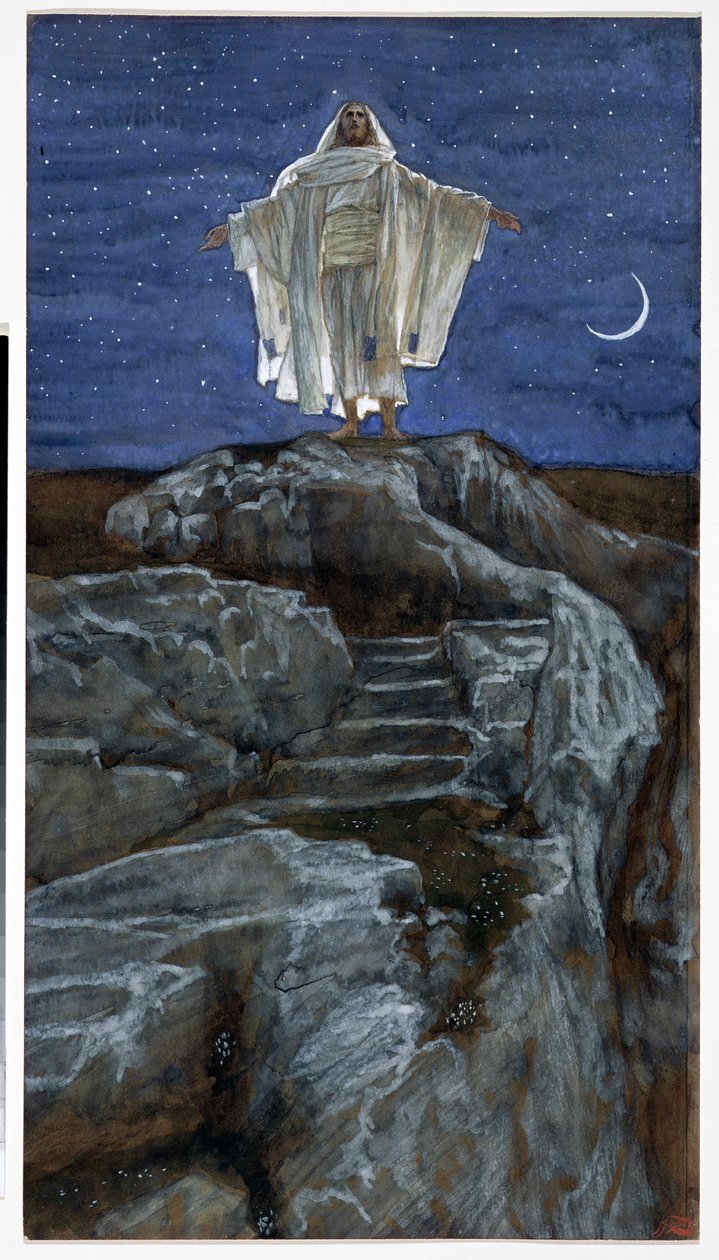 Christus geht allein auf einen Berg zum Beten, Illustration für Das Leben Christi von James Jacques Joseph Tissot