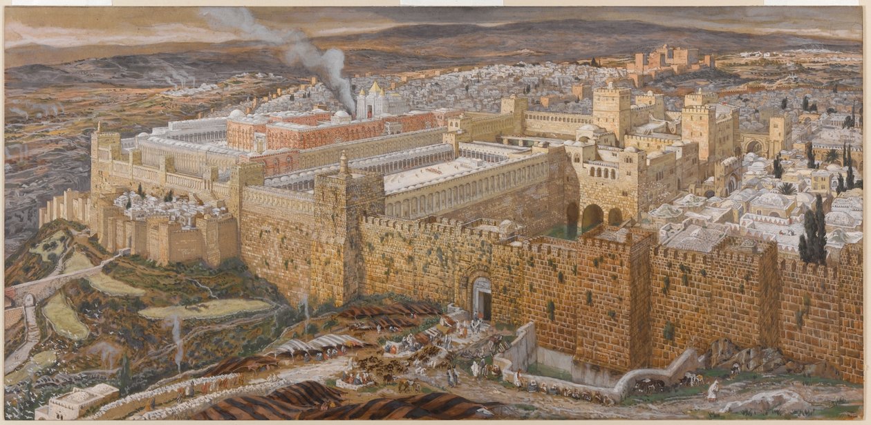 Jerusalem und der Tempel des Herodes zur Zeit unseres Herrn, Illustration aus Das Leben Christi, ca. 1886-94 von James Jacques Joseph Tissot