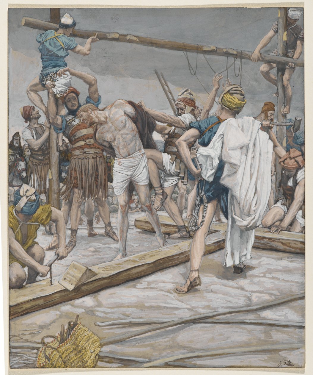 Jesus wird seiner Kleidung beraubt, Illustration aus Das Leben unseres Herrn Jesus Christus, 1886-94 von James Jacques Joseph Tissot