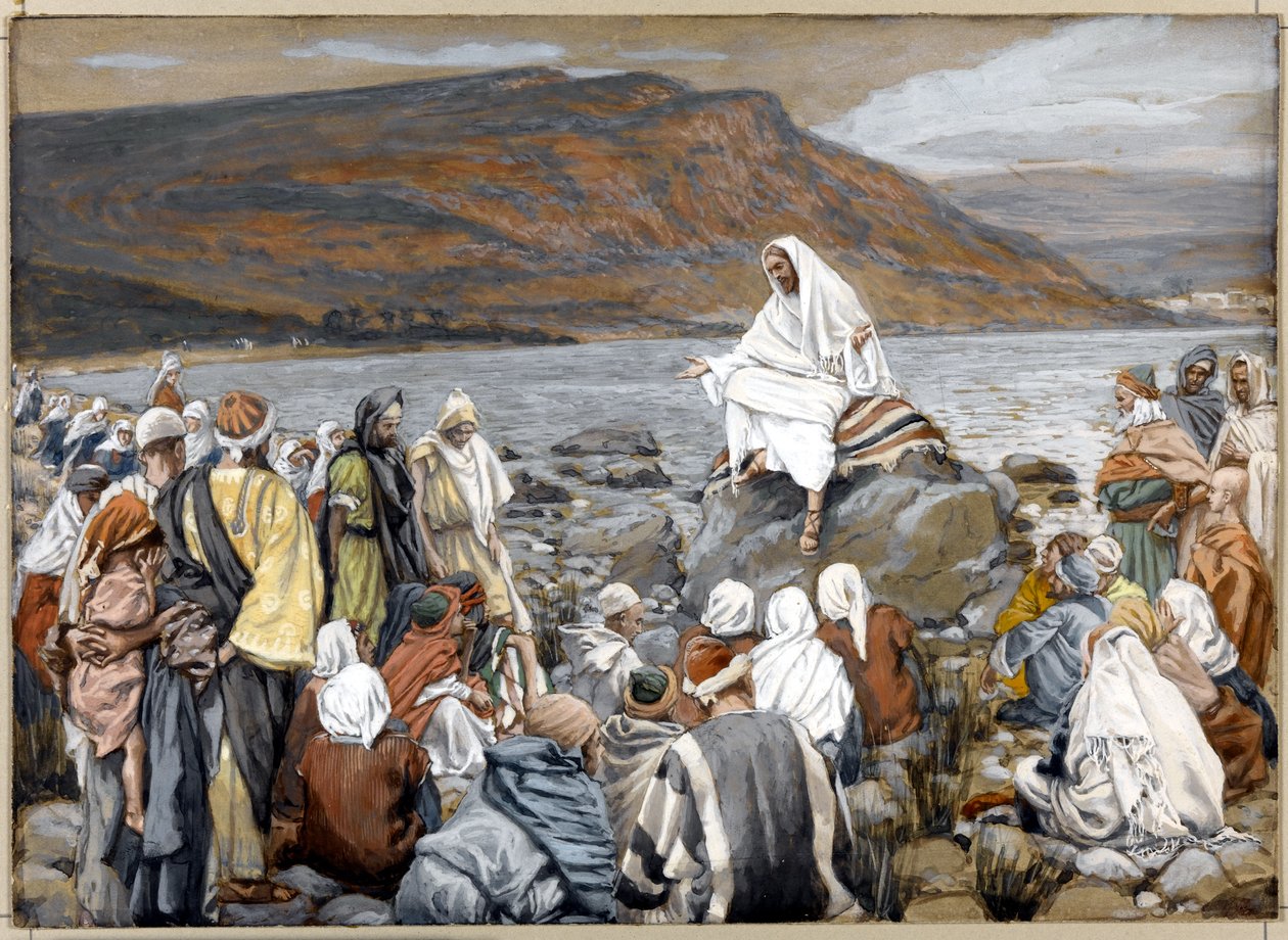 Jesus lehrt das Volk am Meer, Illustration für Das Leben Christi, ca. 1886-96 von James Jacques Joseph Tissot