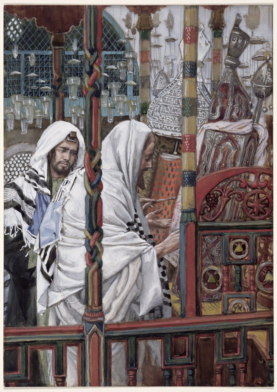 Jesus lehrt in der Synagoge, Illustration für Das Leben Christi, ca. 1886-94 von James Jacques Joseph Tissot