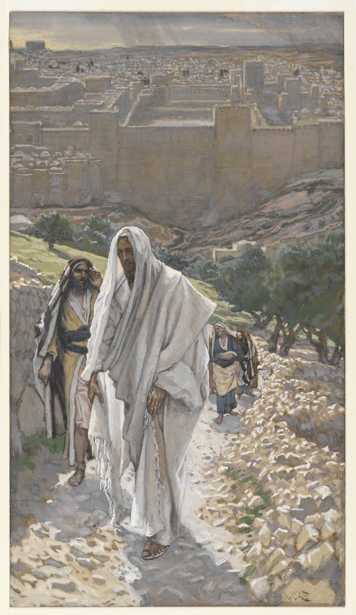 Jesus geht abends nach Bethanien, Illustration aus Das Leben unseres Herrn Jesus Christus, 1886-94 von James Jacques Joseph Tissot