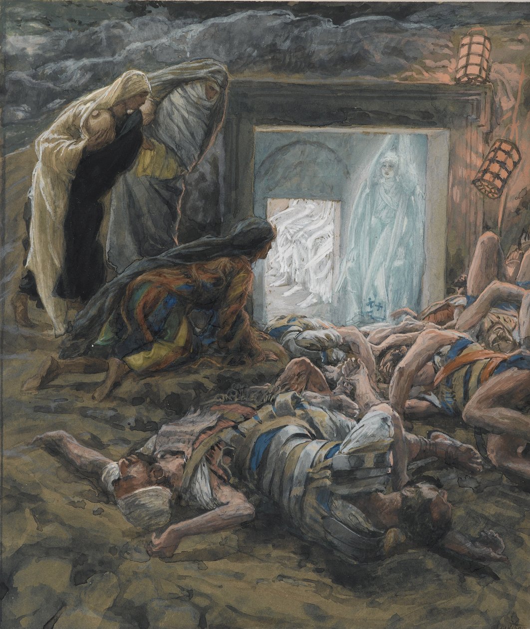 Maria Magdalena und die heiligen Frauen am Grab, Illustration aus Das Leben unseres Herrn Jesus Christus, 1886-94 von James Jacques Joseph Tissot