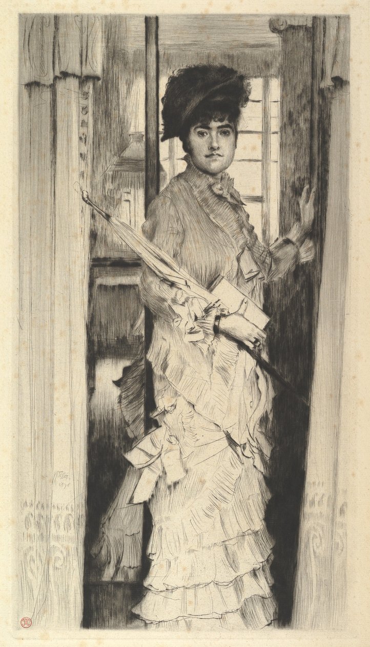 Porträt von Miss L..., oder Eine Tür muss entweder offen oder geschlossen sein, 1876 von James Jacques Joseph Tissot