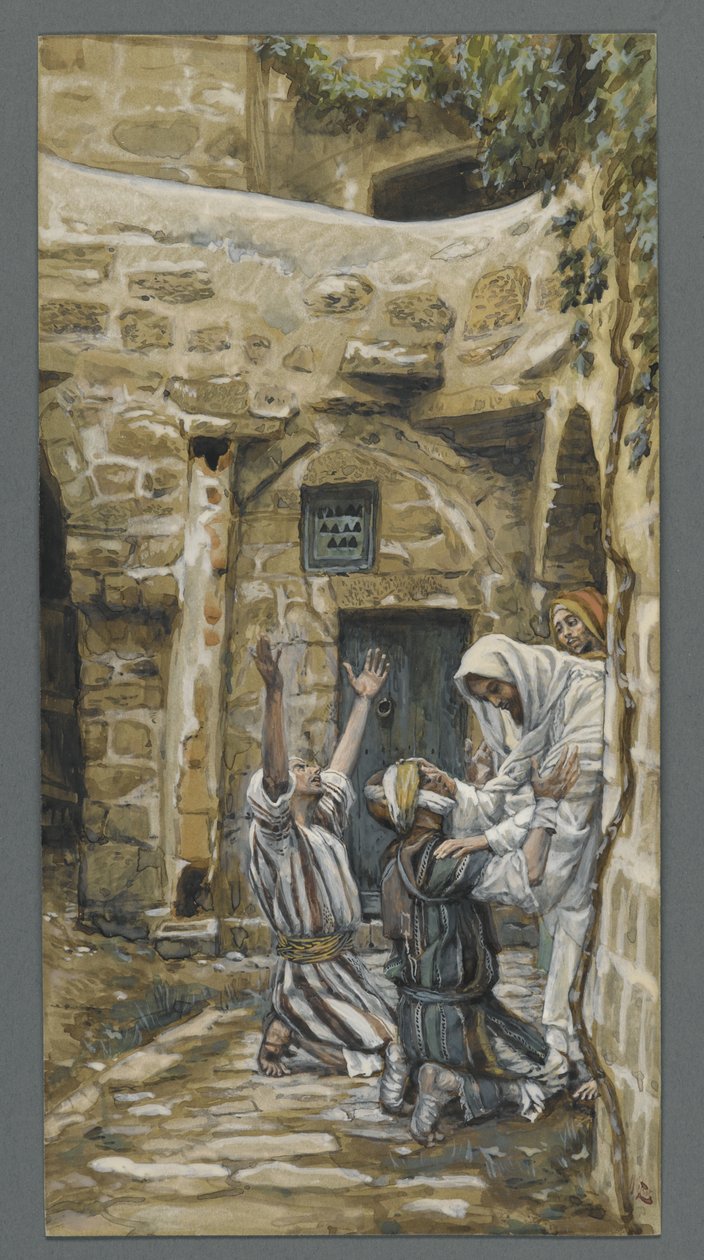 Der Blinde von Kapernaum, Illustration aus Das Leben unseres Herrn Jesus Christus von James Jacques Joseph Tissot