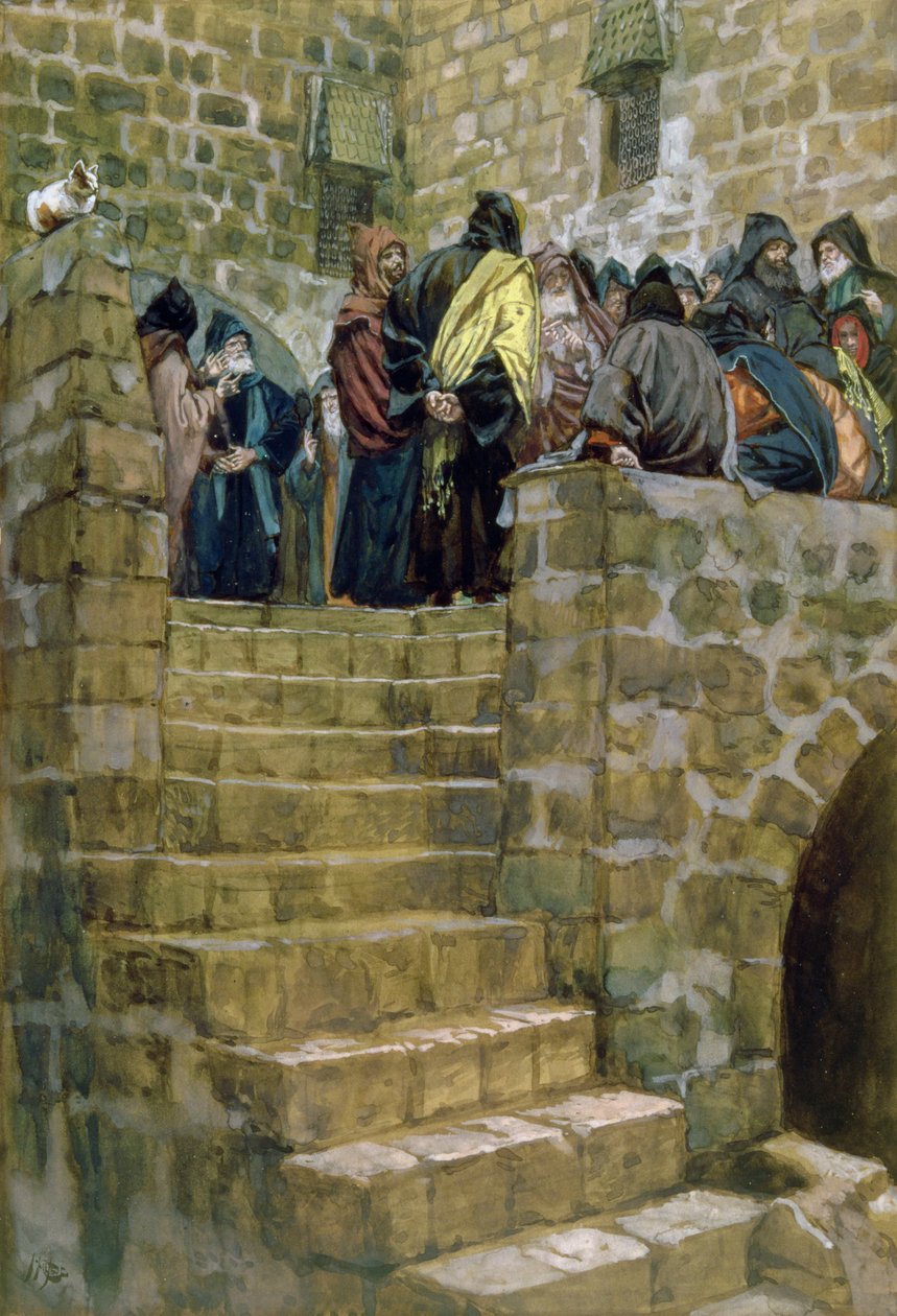 Der böse Rat des Kaiphas, Illustration für Das Leben Christi, ca. 1886-96 von James Jacques Joseph Tissot