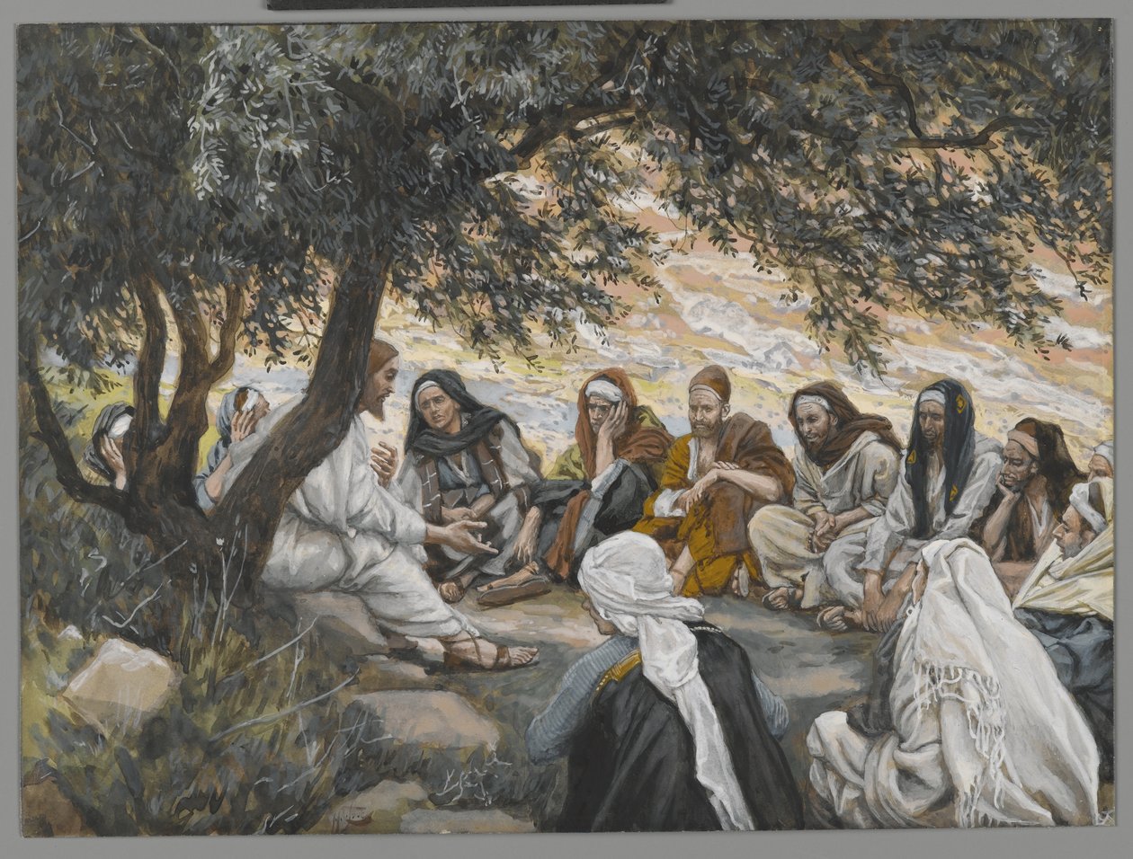 Die Ermahnung an die Apostel, Illustration aus Das Leben unseres Herrn Jesus Christus von James Jacques Joseph Tissot