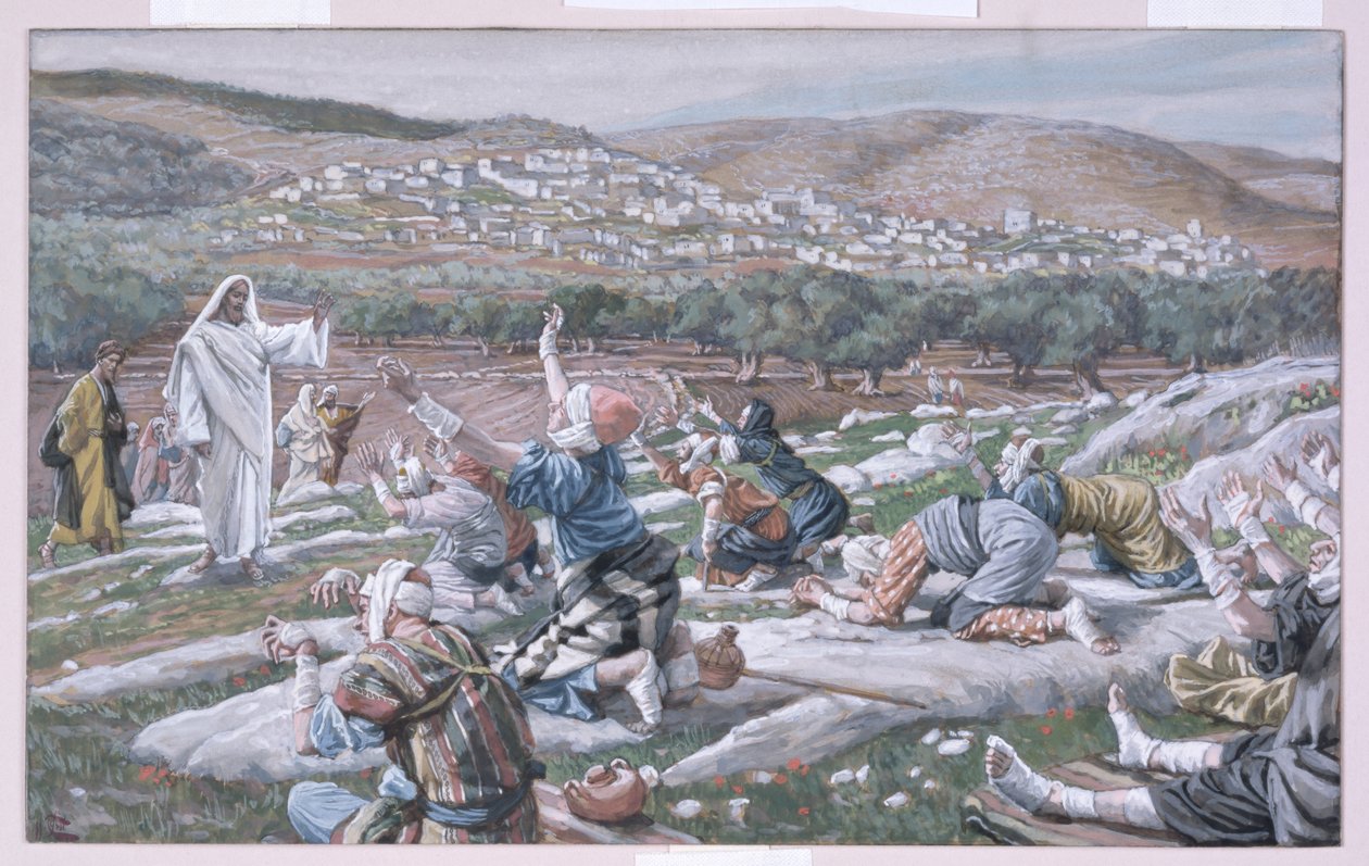 Die Heilung der Aussätzigen, Illustration für Das Leben Christi von James Jacques Joseph Tissot