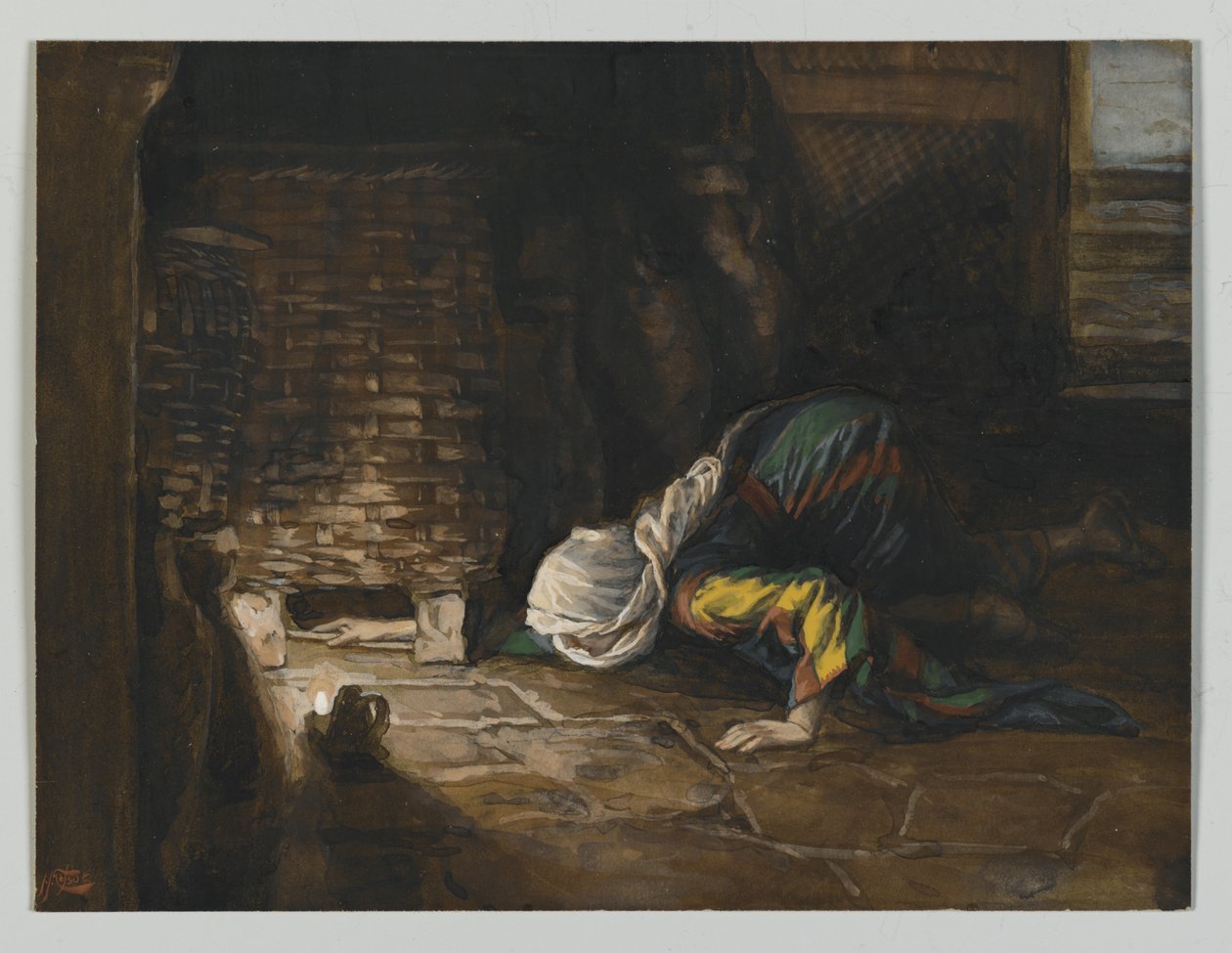 Die verlorene Drachme, Illustration aus Das Leben unseres Herrn Jesus Christus von James Jacques Joseph Tissot