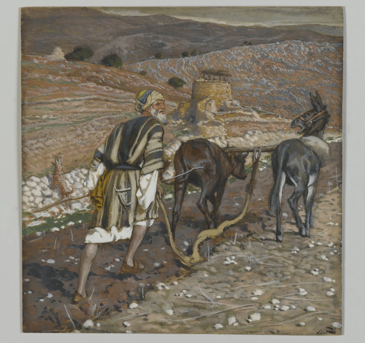 Der Mann am Pflug, Illustration aus Das Leben unseres Herrn Jesus Christus von James Jacques Joseph Tissot