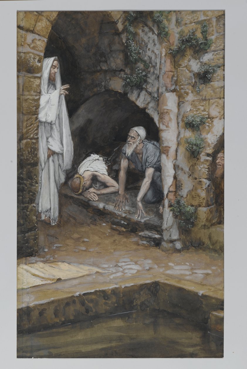 Der Mann mit einer Gebrechlichkeit, Illustration aus Das Leben unseres Herrn Jesus Christus von James Jacques Joseph Tissot