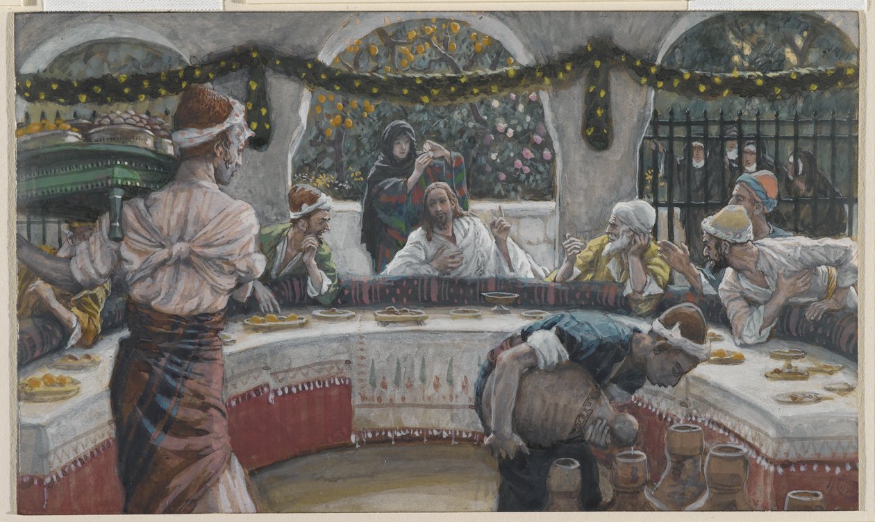 Das Mahl im Haus des Pharisäers, Illustration aus Das Leben unseres Herrn Jesus Christus von James Jacques Joseph Tissot