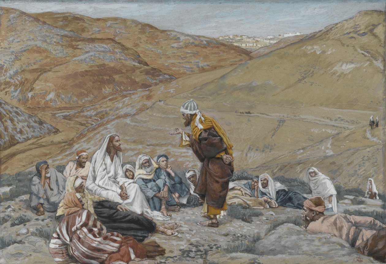 Der Schriftgelehrte stand auf, um Jesus zu versuchen, Illustration aus Das Leben unseres Herrn Jesus Christus, 1886-94 von James Jacques Joseph Tissot
