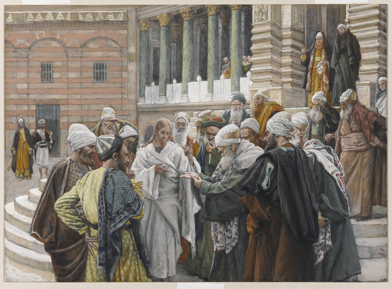 Die Steuerzahlung, Illustration aus Das Leben unseres Herrn Jesus Christus, 1886-94 von James Jacques Joseph Tissot