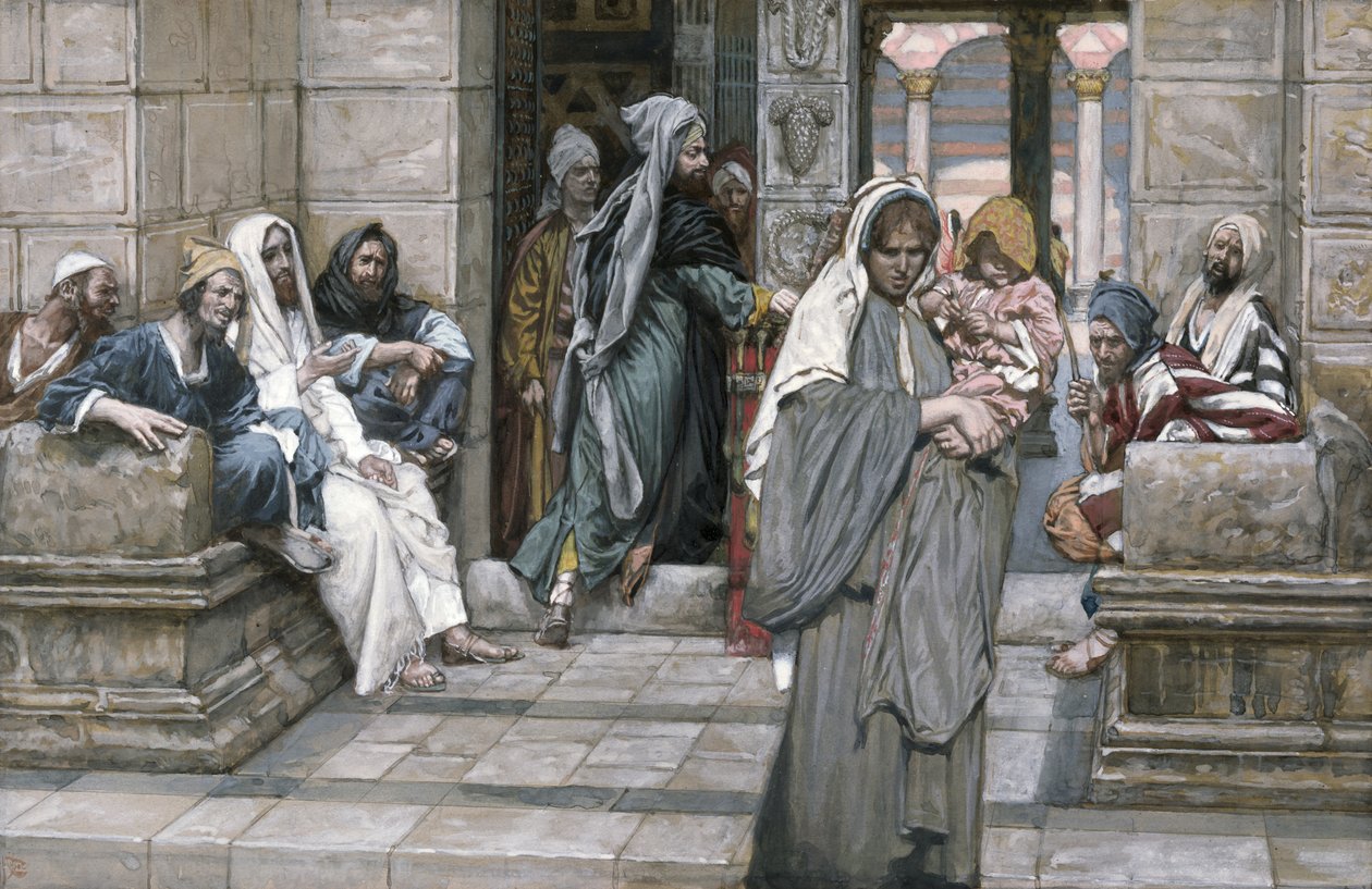 Das Scherflein der Witwe, Illustration für Das Leben Christi von James Jacques Joseph Tissot