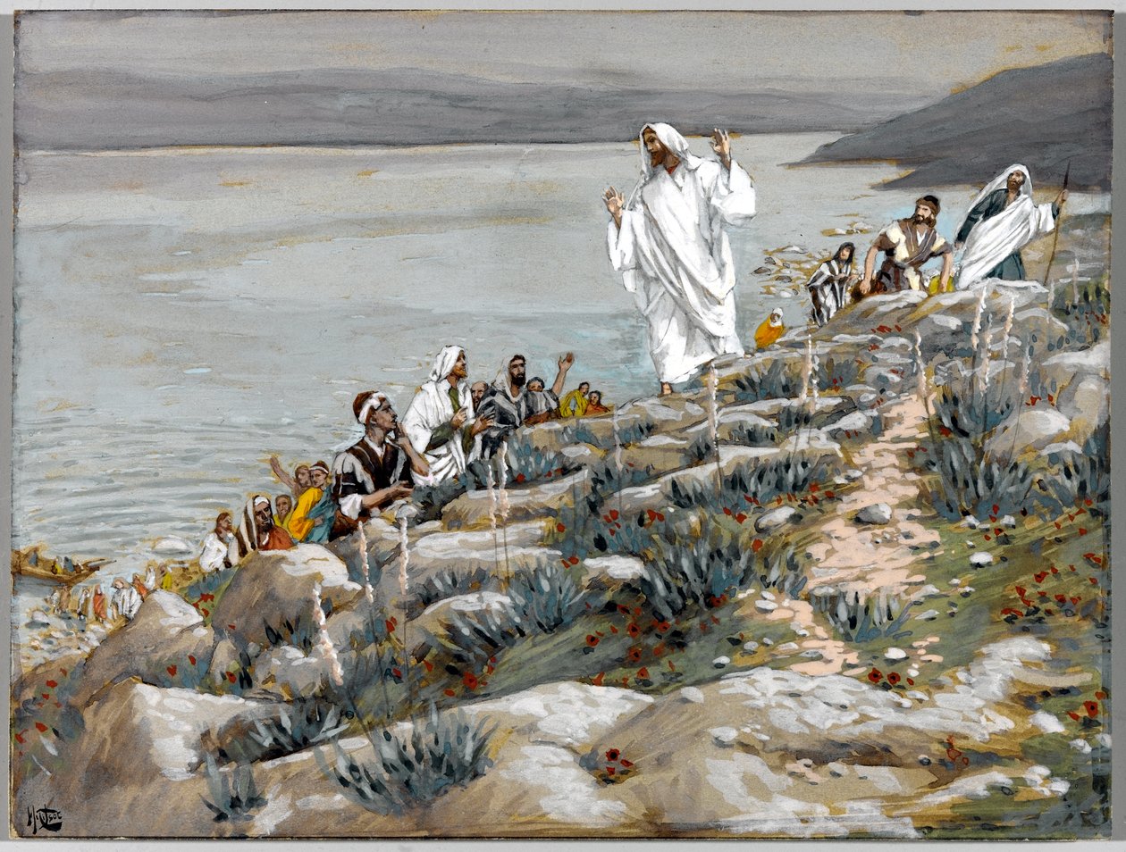 Ihr sucht mich nicht, weil ihr die Wunder gesehen habt, sondern weil ihr von den Broten gegessen habt, Illustration für Das Leben Christi, ca. 1884-96 von James Jacques Joseph Tissot