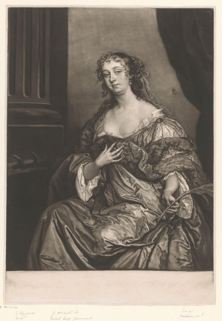 Porträt von Elizabeth Hamilton als die Hl. Katharina von James McArdell